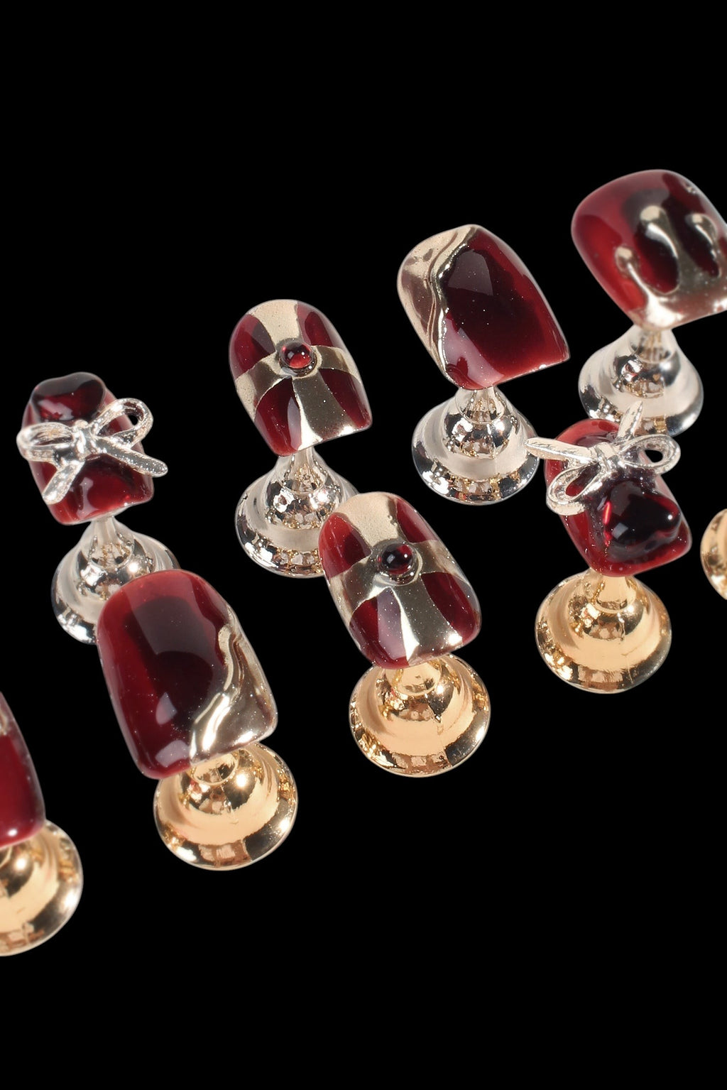 Maroon Castle | Pro Handmade Gel Nails by Bonmuz