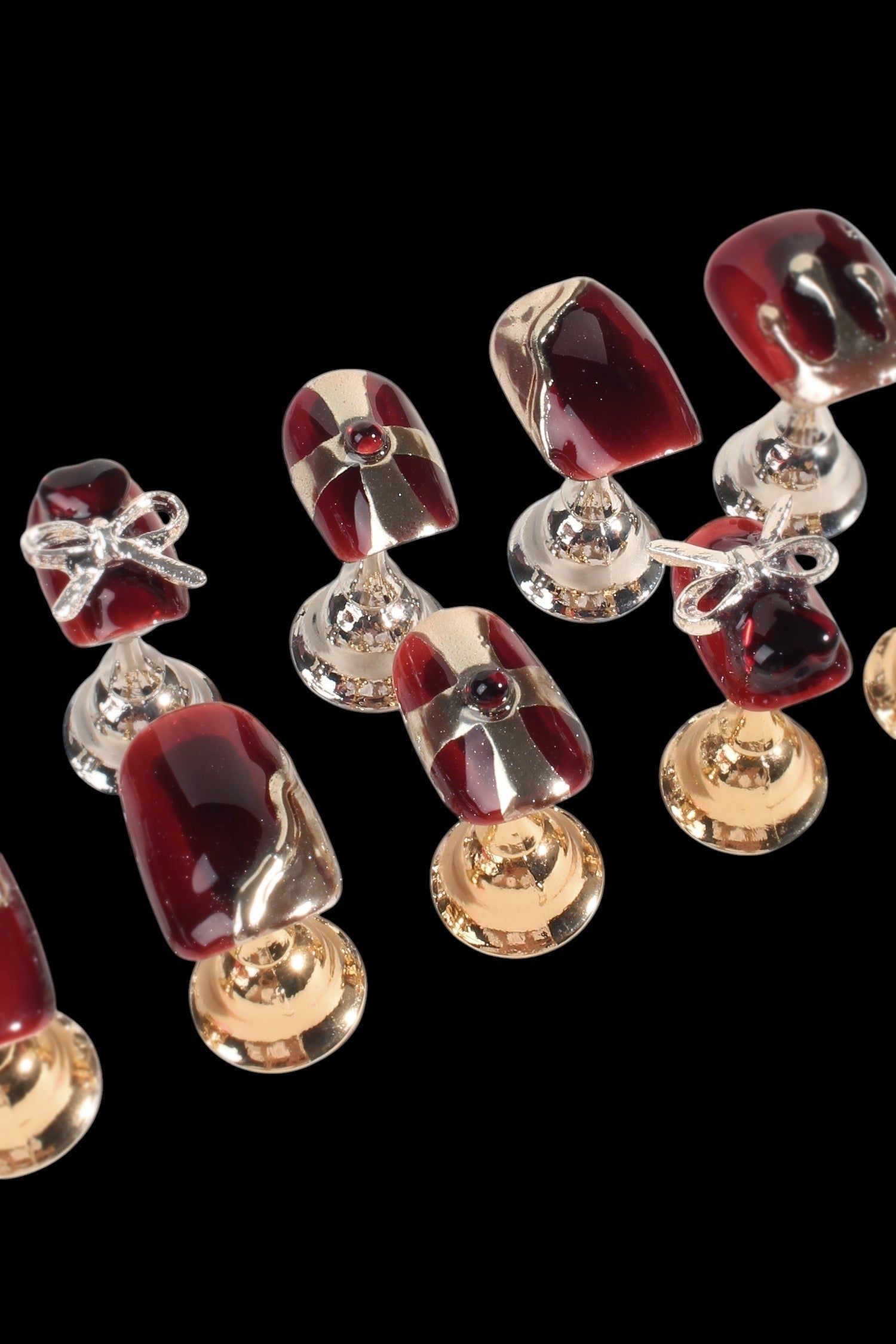 Maroon Castle | Pro Handmade Gel Nails by Bonmuz