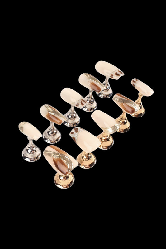 Feline Flair | Pro Handmade Gel Nails - AetherLux.Shop