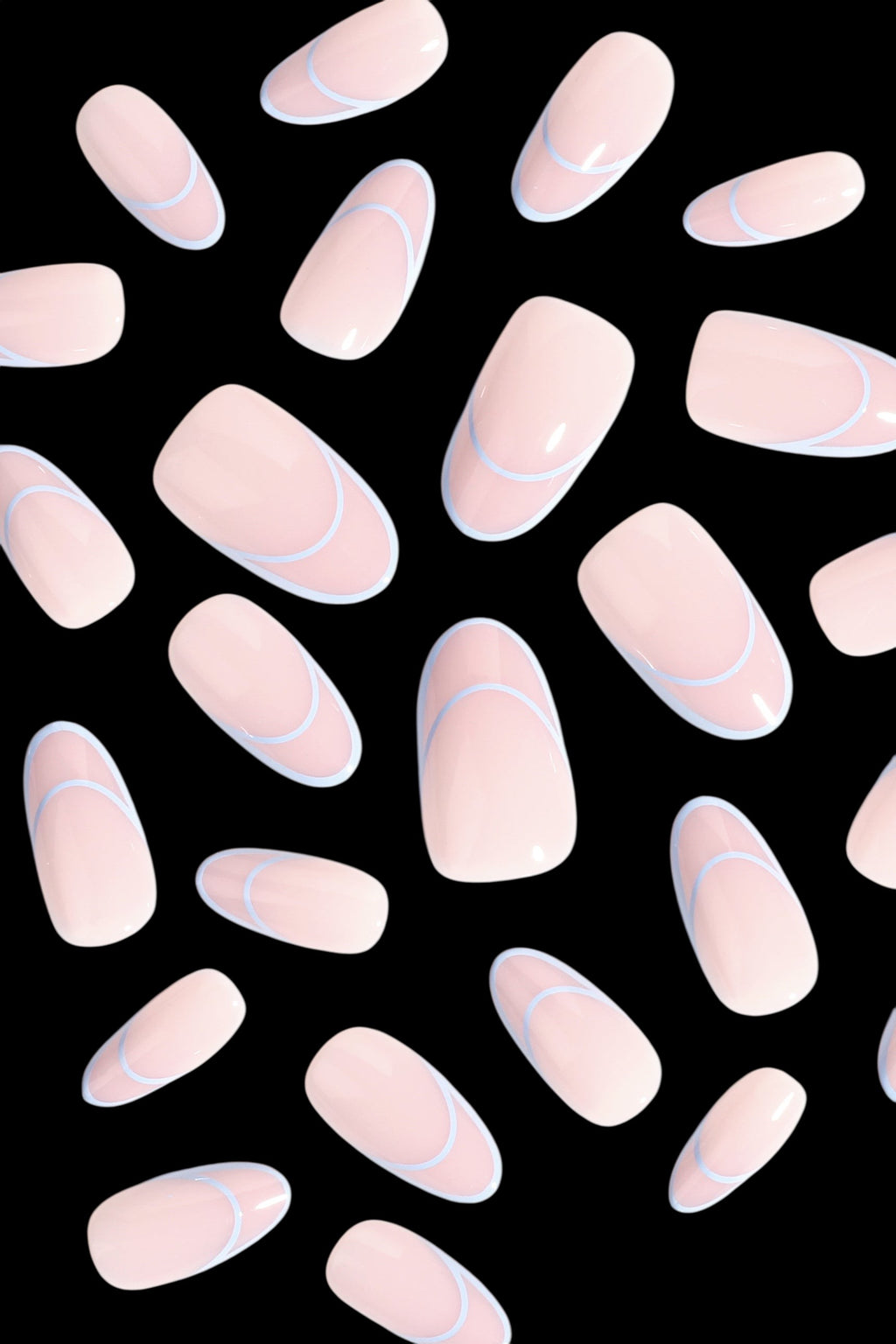 Cornflower Crescent | Soft & Durable Press-On Nails by Bonmuz