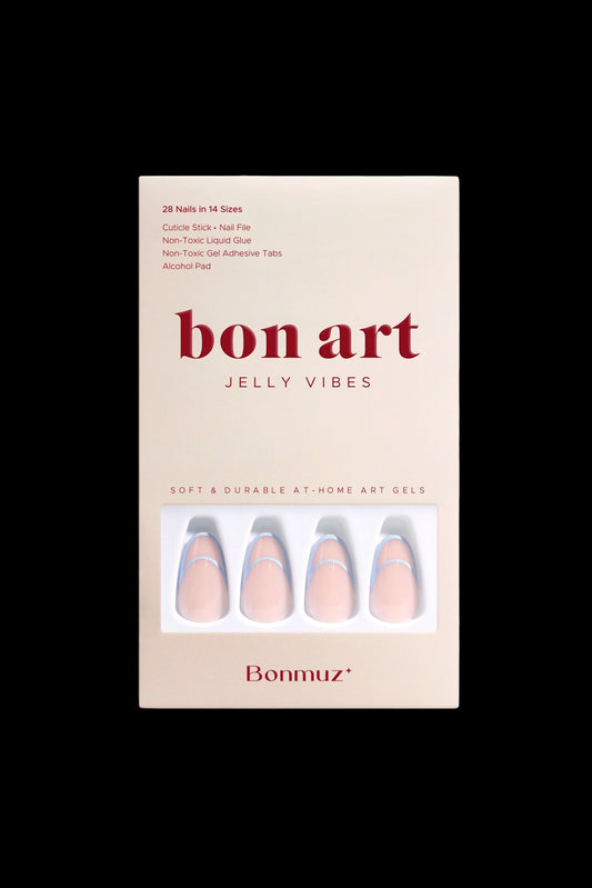 Cornflower Crescent | Soft & Durable Press-On Nails - AetherLux.Shop