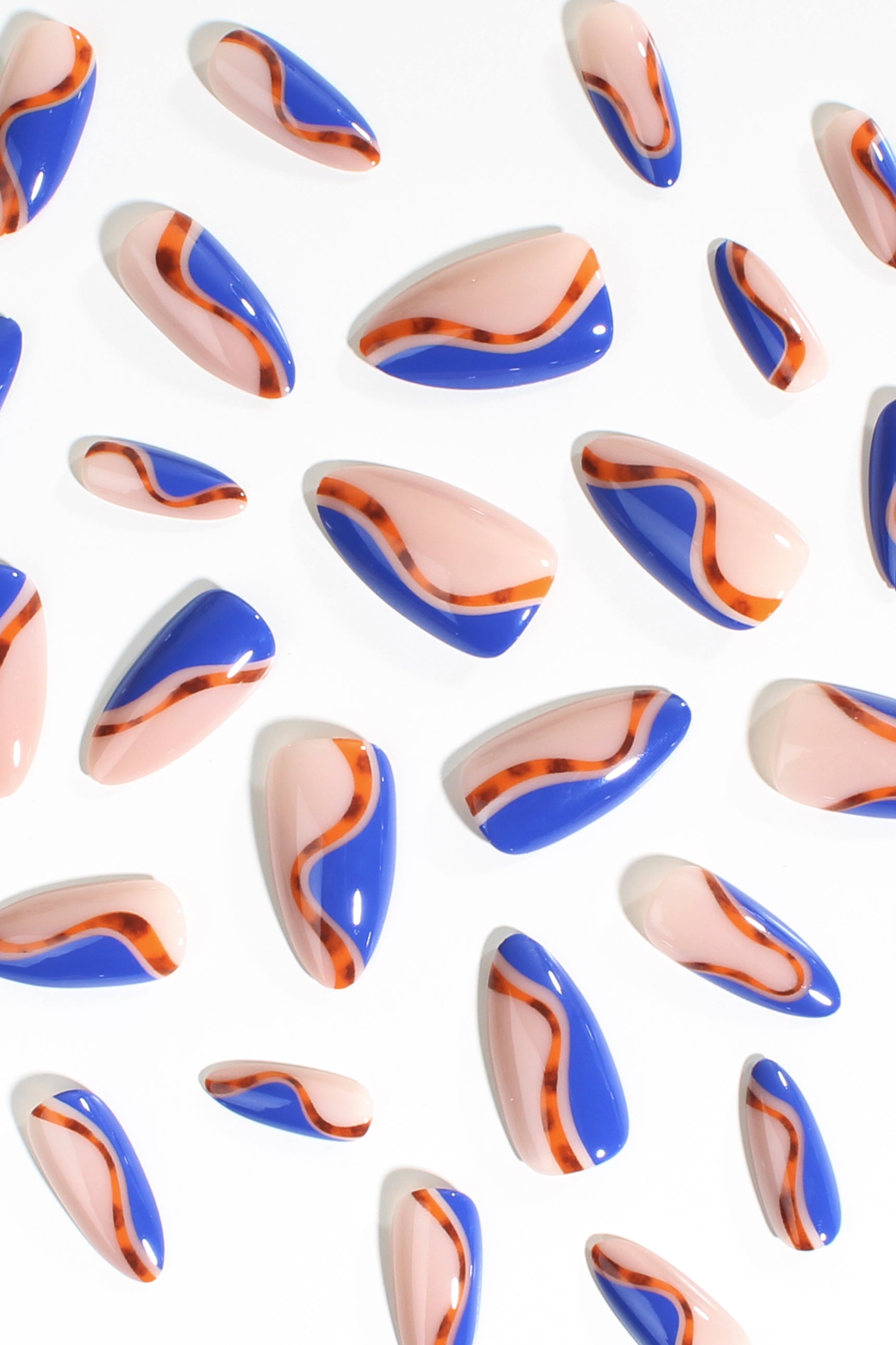 Cobalt Safari | Soft & Durable Press-On Nails by Bonmuz