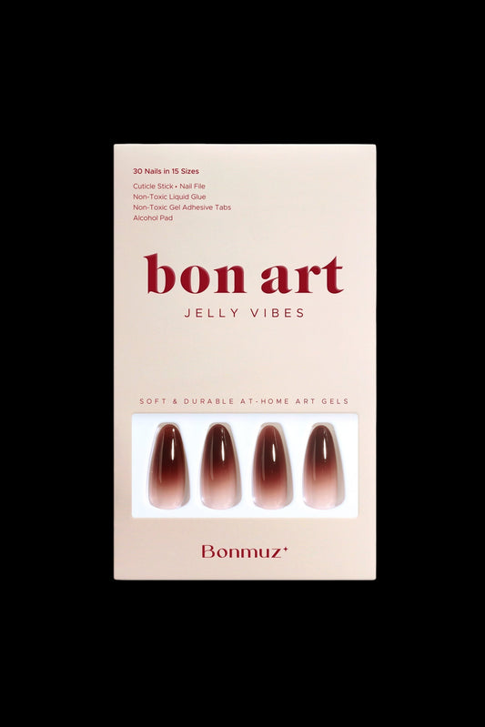 Berry Cocoa Drip | Soft & Durable Press-On Nails - AetherLux.Shop