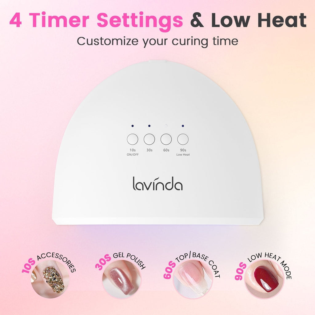 Glow™ Lite Nail Lamp - White - 48W Plug-in UV/LED by Lavinda