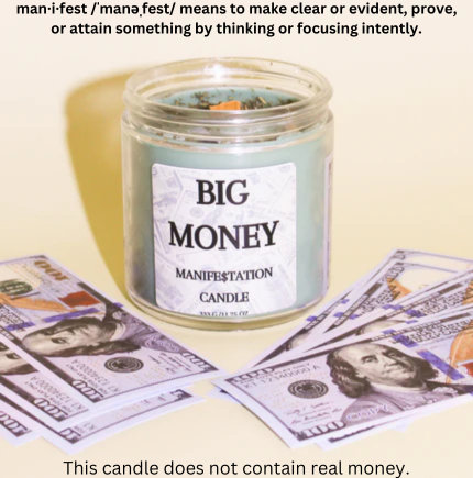Big Money Coconut Wax Manifestation Candle by The Good Shaman