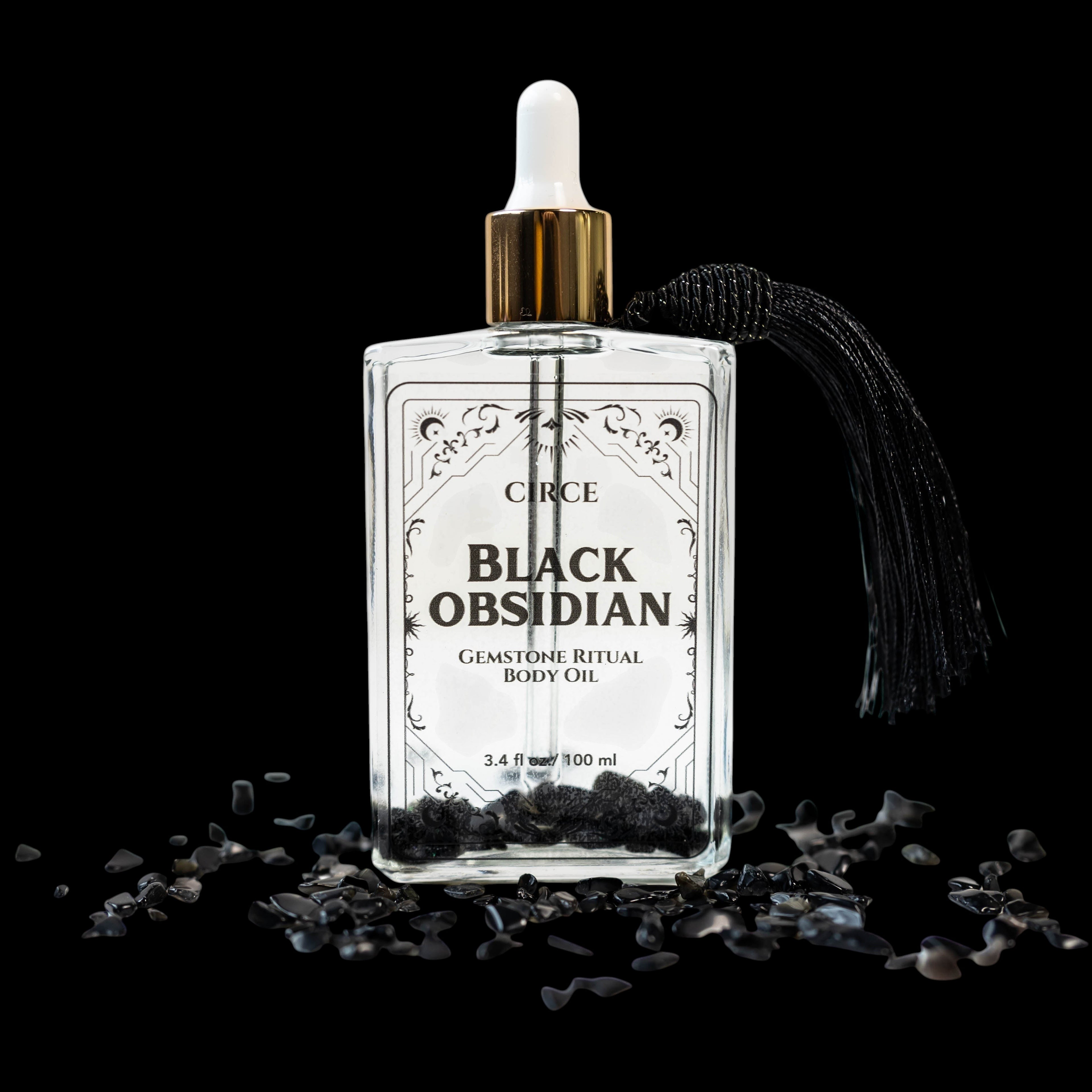 Protection Body Oil — Obsidian Crystal Ritual Oil by Circe Boutique