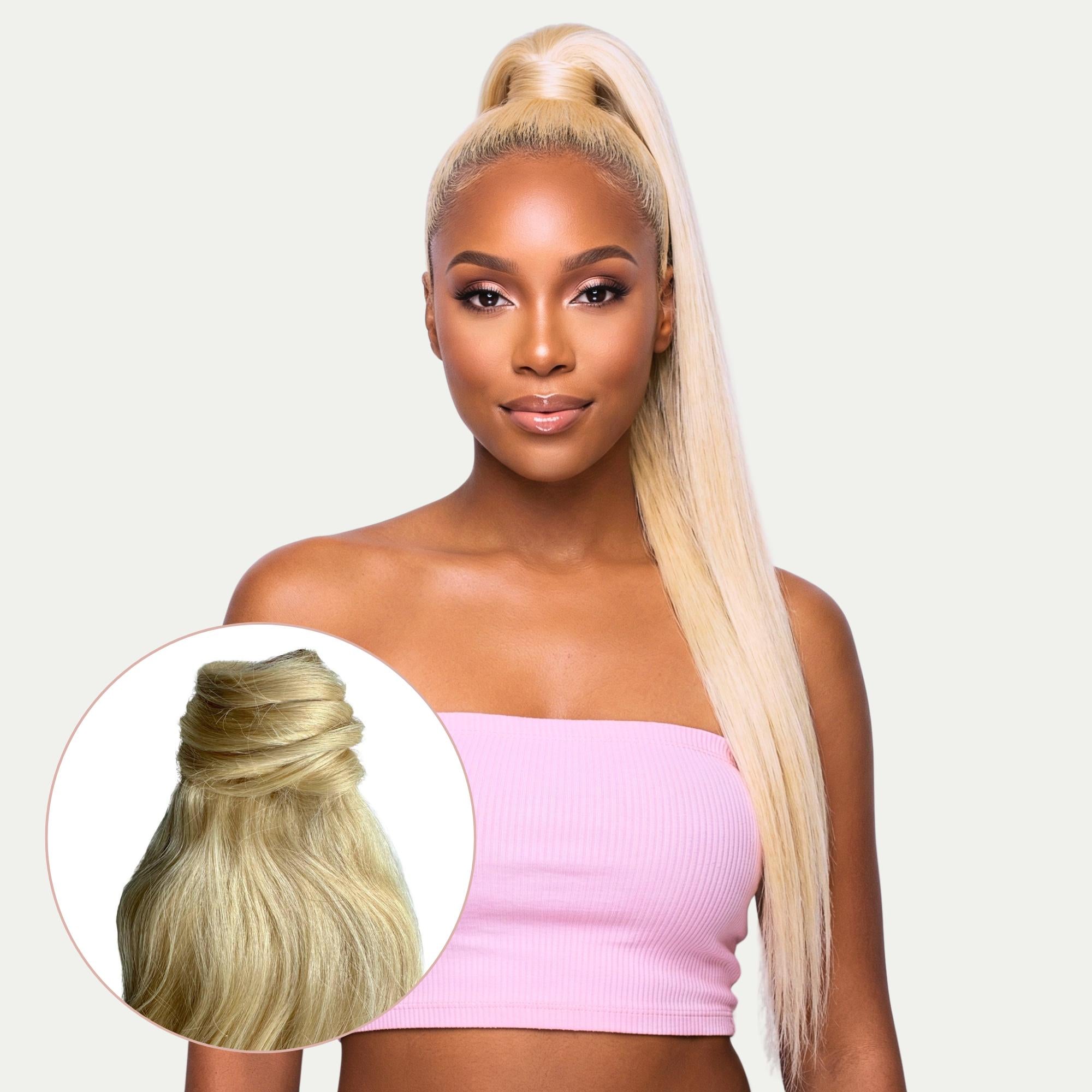 Bleach Blonde 100% Human Hair Ponytail Extension by Private Label