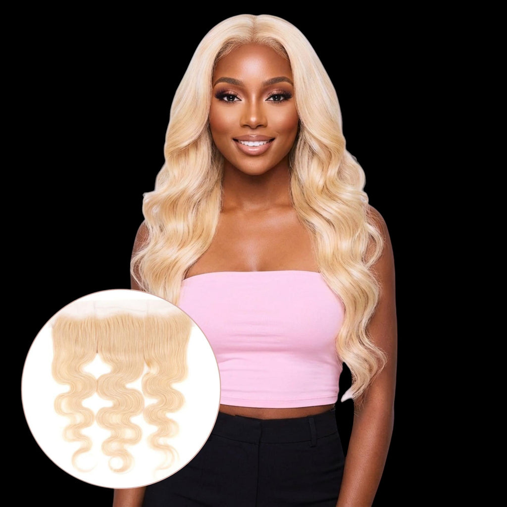 Blonde Body Wave 13x4 Transparent Lace Human Hair Frontal by Private Label