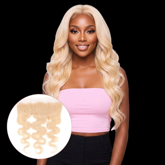 Blonde Body Wave 13x4 Transparent Lace Human Hair Frontal by Private Label