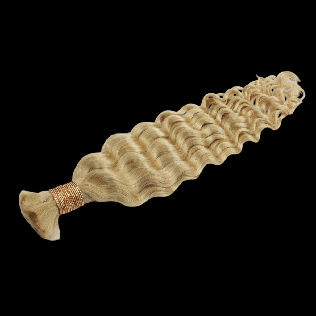 Blonde Deep Wave Bulk 100% Human Braiding Hair by Private Label