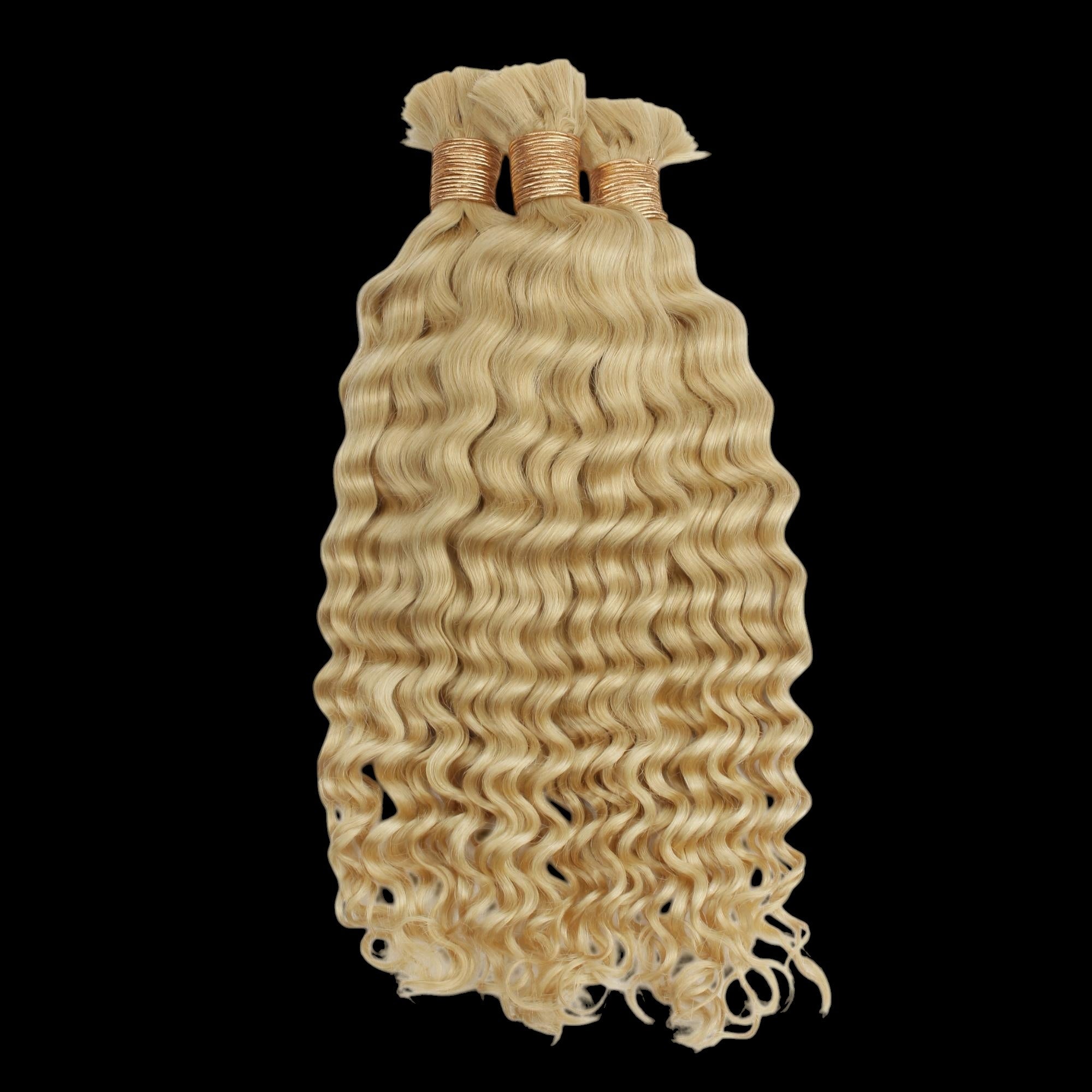 Blonde Deep Wave Bulk 100% Human Braiding Hair by Private Label