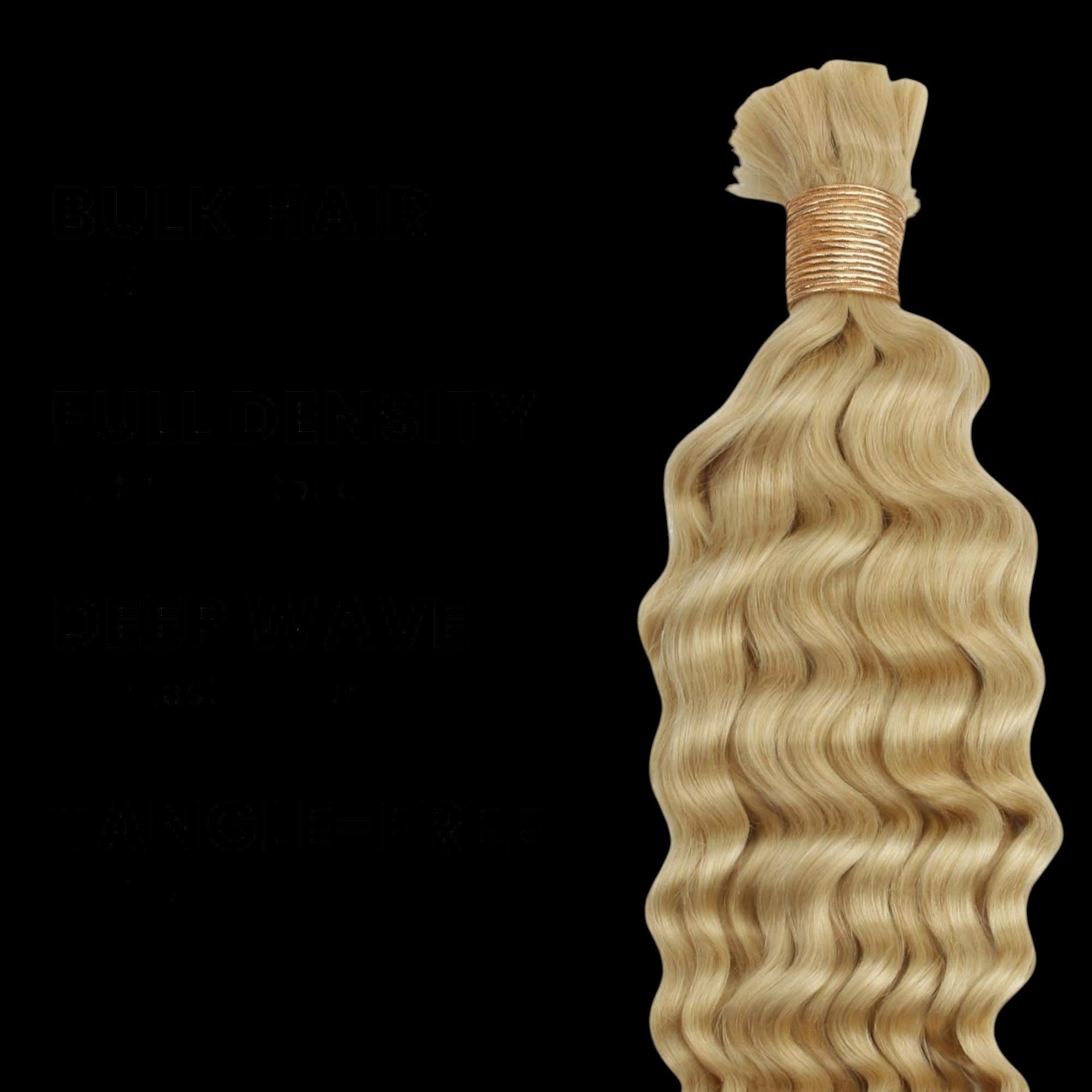 Blonde Deep Wave Bulk 100% Human Braiding Hair by Private Label