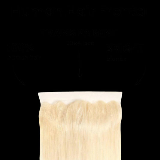Blonde Straight 13x4 Transparent Lace Human Hair Frontal by Private Label