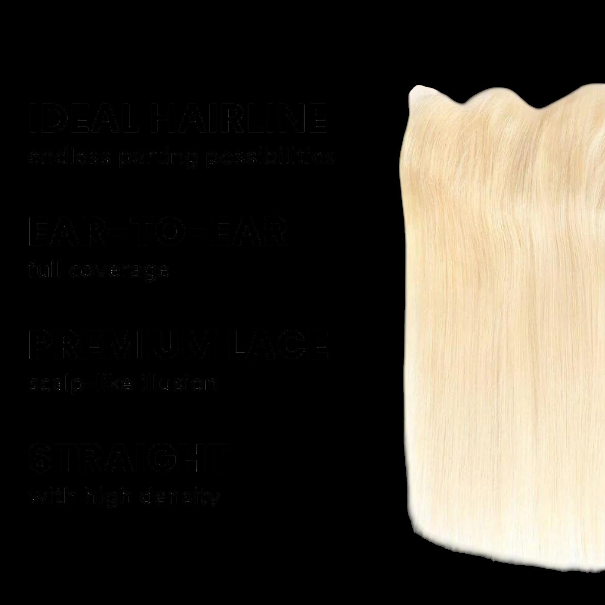 Blonde Straight 13x4 Transparent Lace Human Hair Frontal by Private Label