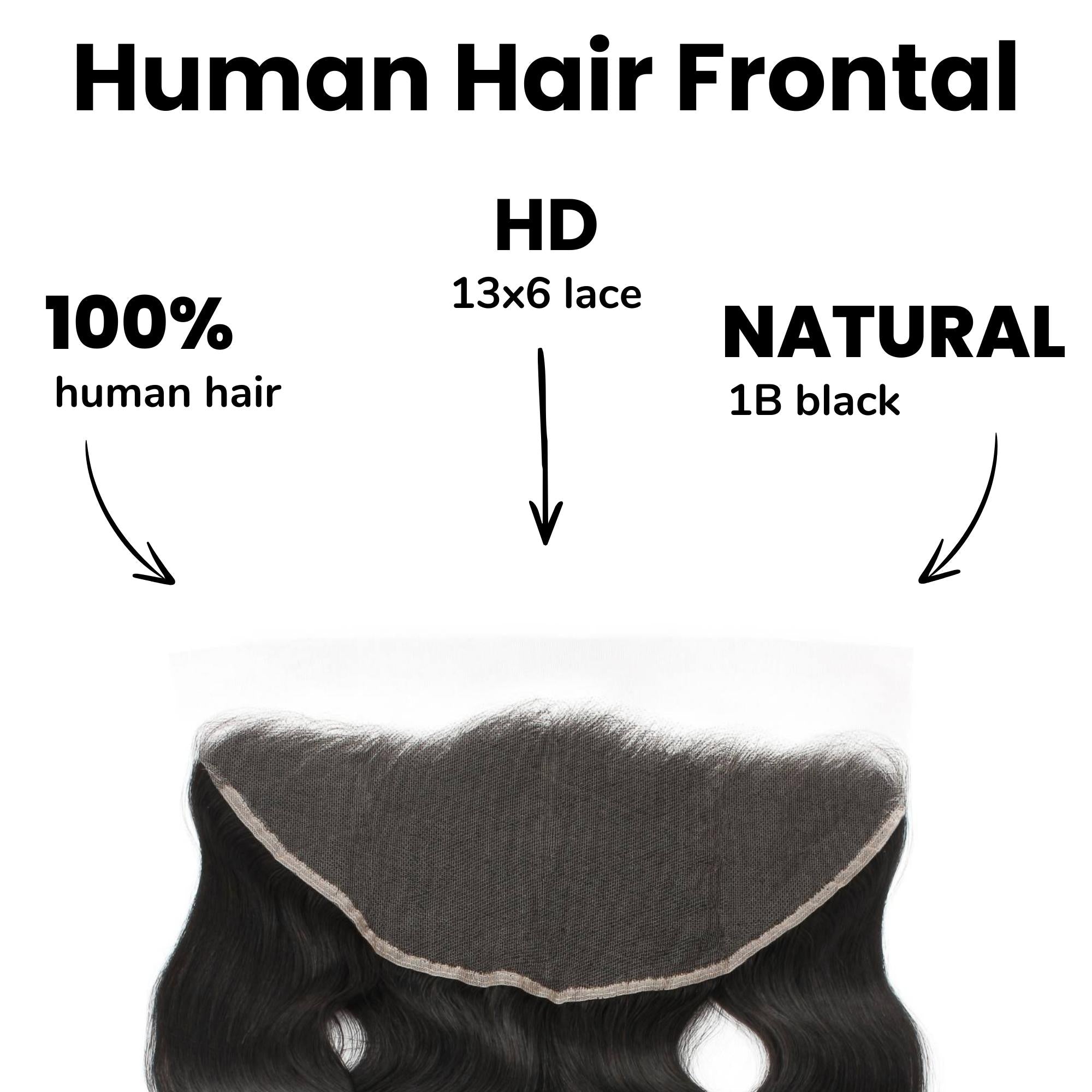 Body Wave 13x6 HD Lace Human Hair Frontal by Private Label