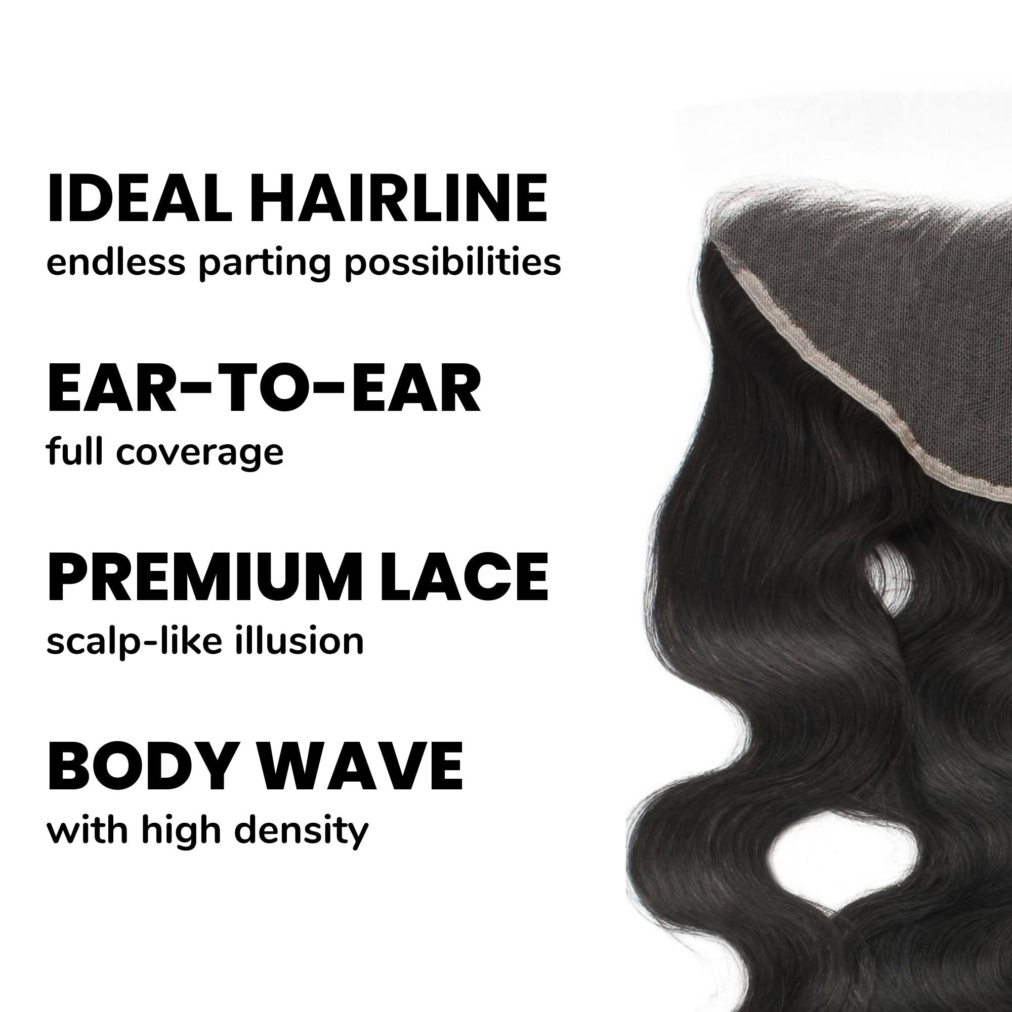 Body Wave 13x6 HD Lace Human Hair Frontal by Private Label