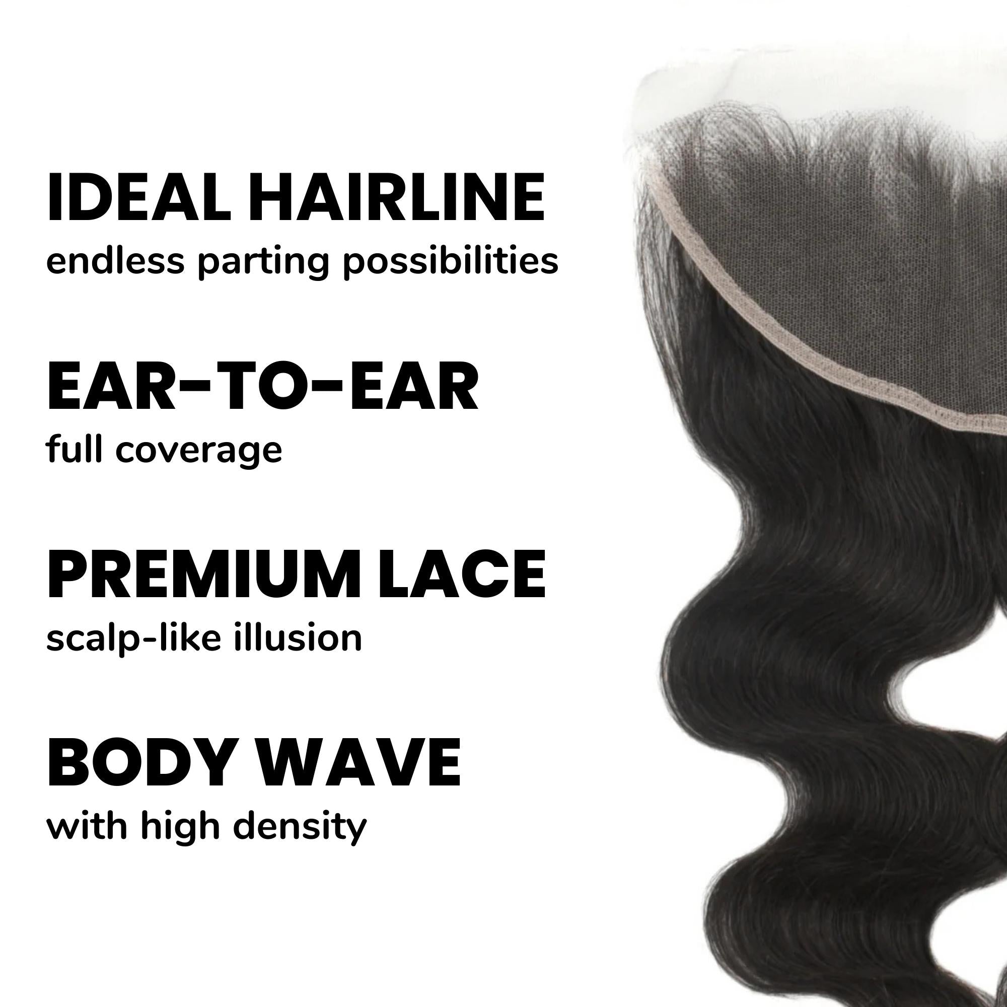 Brazilian Body Wave 13x4 HD Lace Human Hair Frontal by Private Label