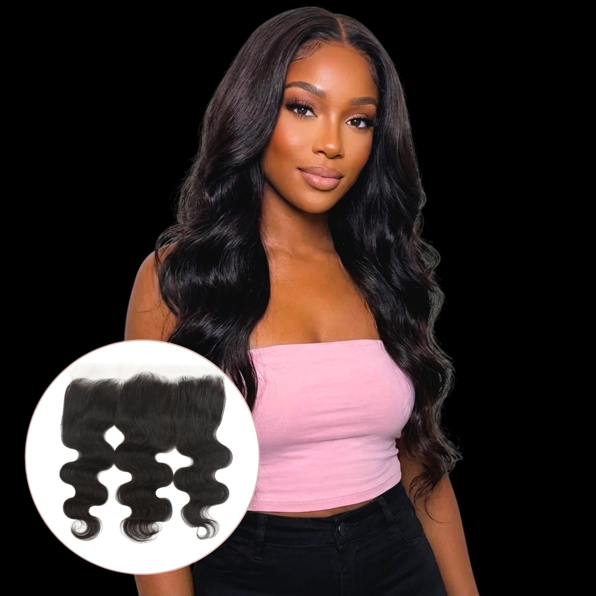 Brazilian Body Wave 13x4 HD Lace Human Hair Frontal by Private Label