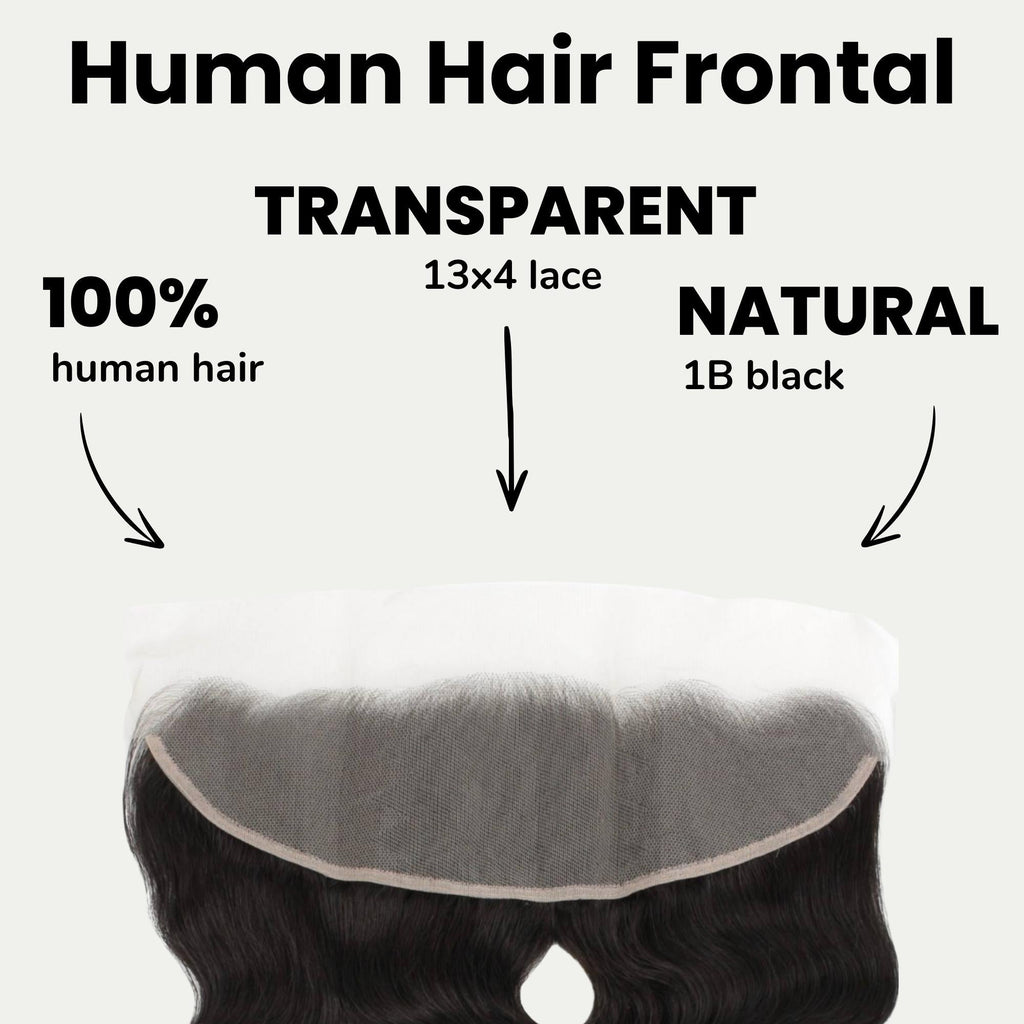 Brazilian Body Wave 13x4 Transparent Lace Human Hair Frontal by Private Label