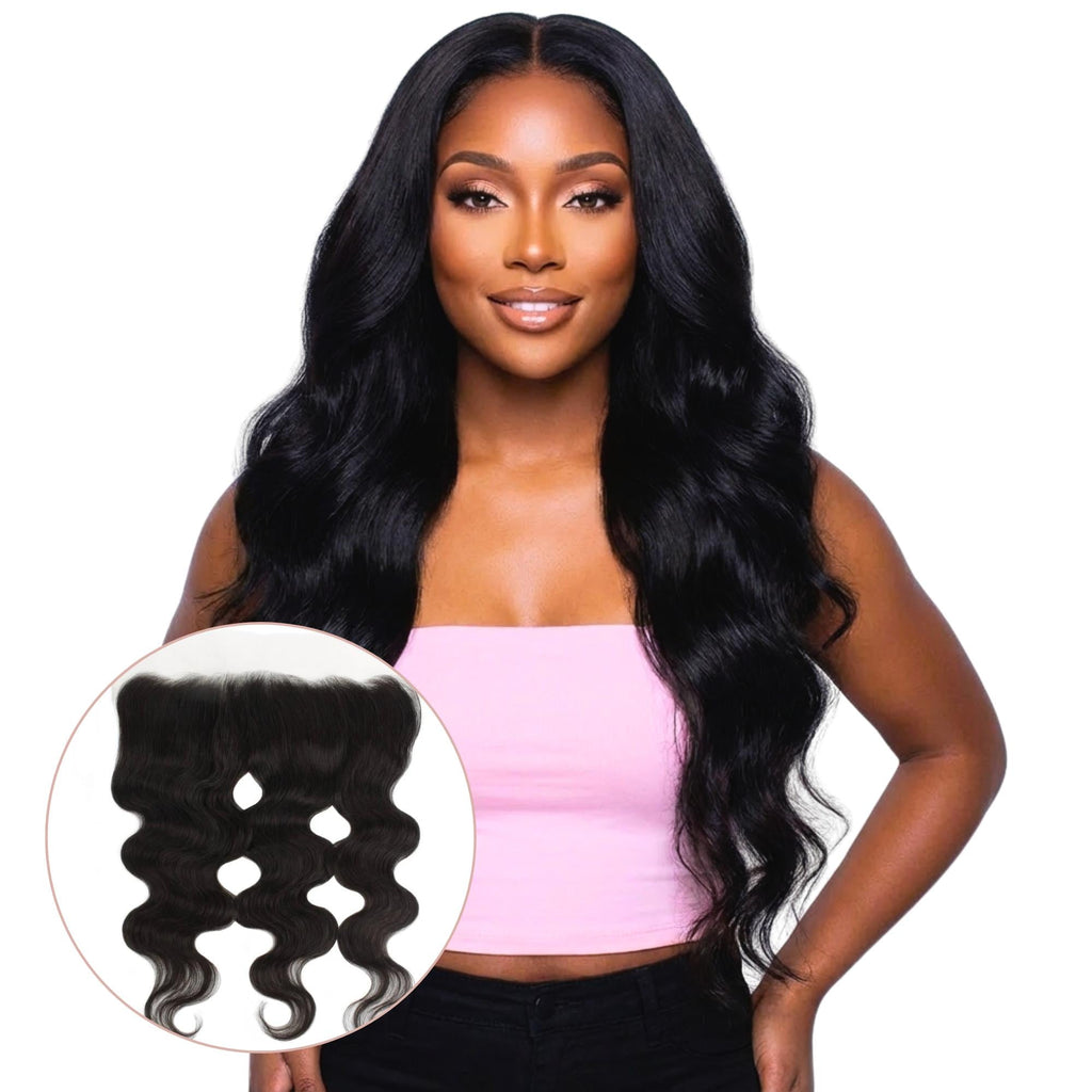 Brazilian Body Wave 13x4 Transparent Lace Human Hair Frontal by Private Label