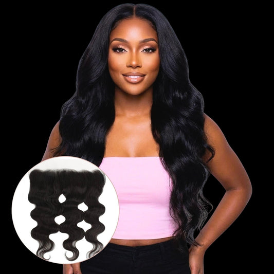Brazilian Body Wave 13x4 Transparent Lace Human Hair Frontal by Private Label