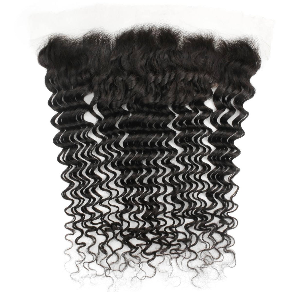 Deep Wave 13x4 HD Lace Human Hair Frontal by Private Label