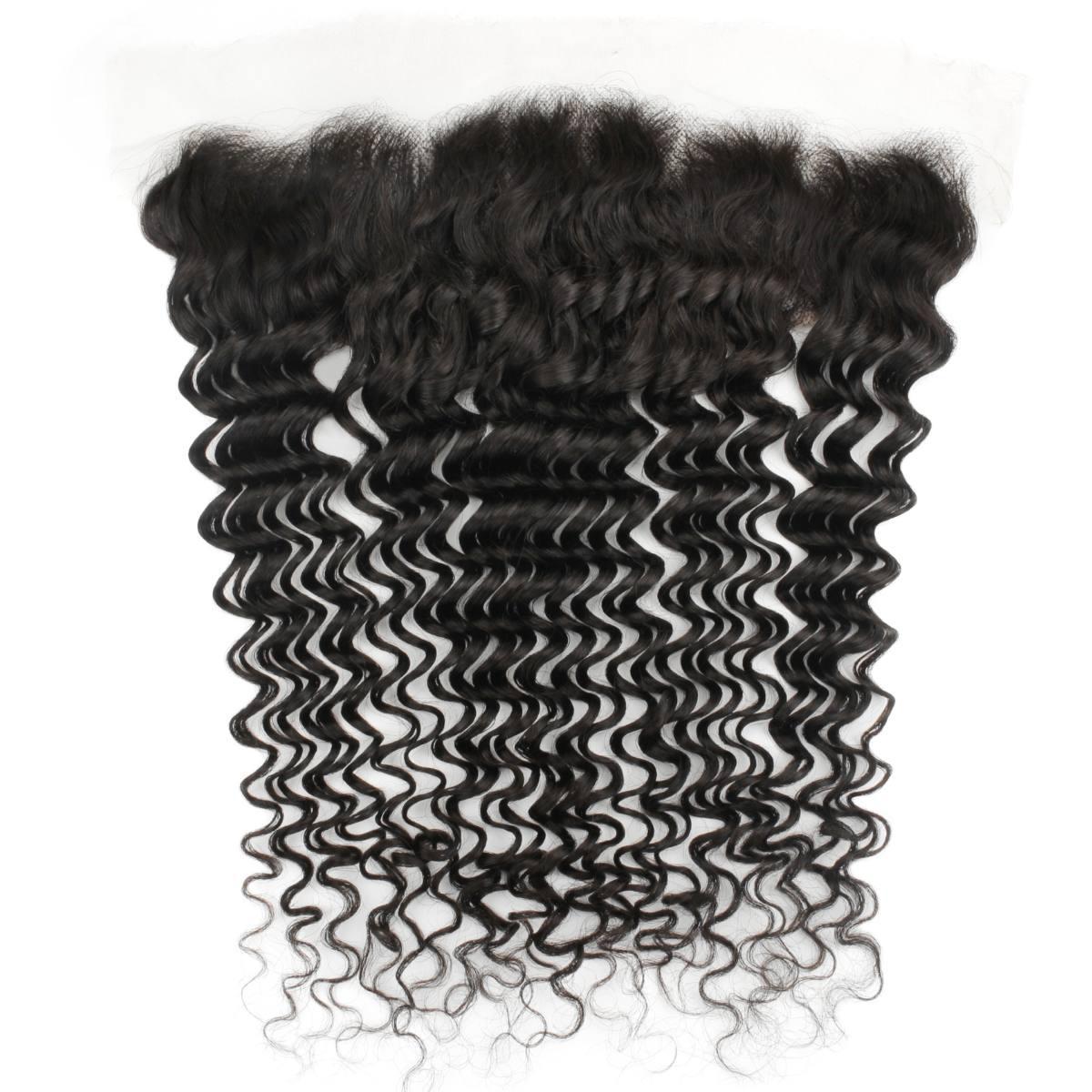 Deep Wave 13x4 HD Lace Human Hair Frontal by Private Label