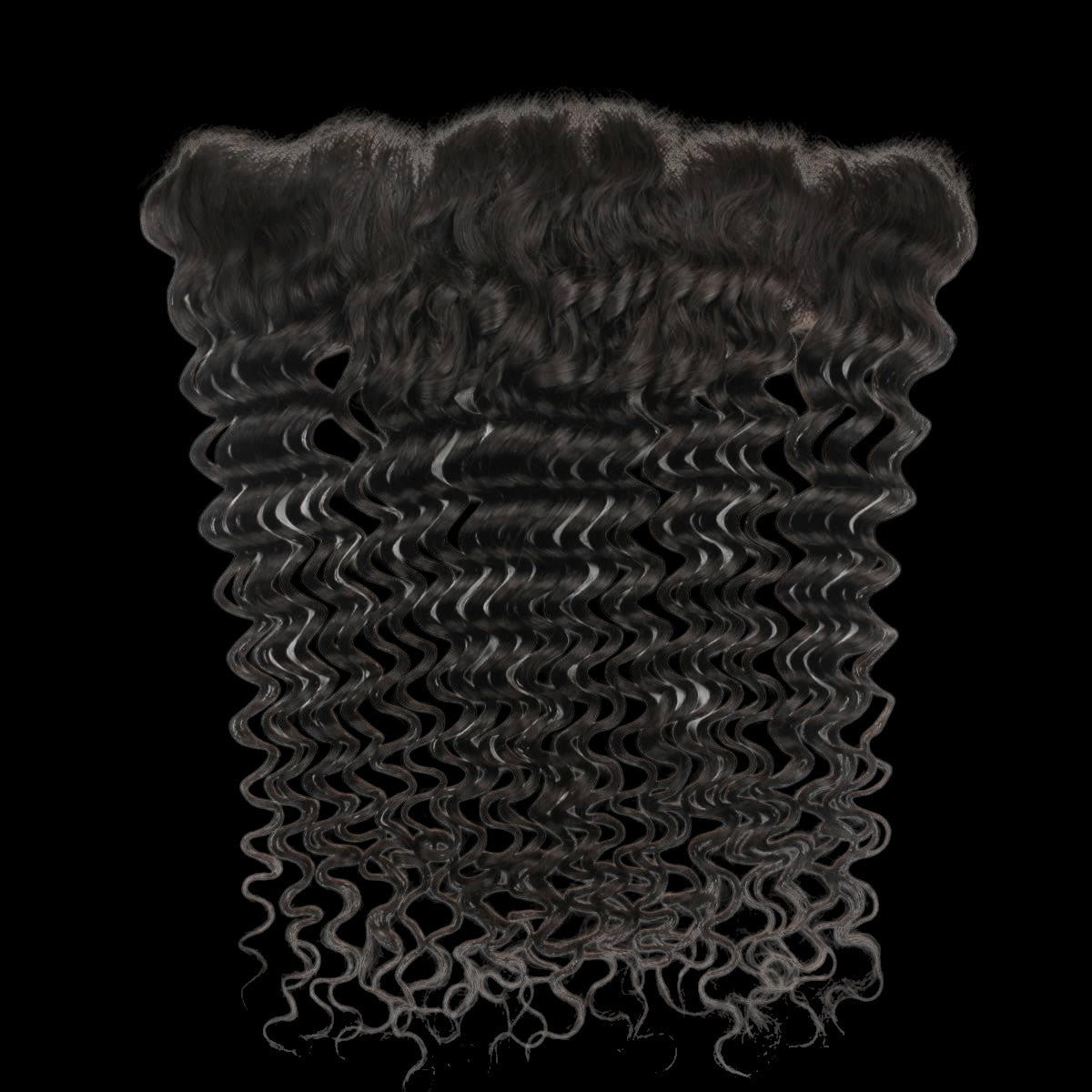 Deep Wave 13x4 HD Lace Human Hair Frontal by Private Label