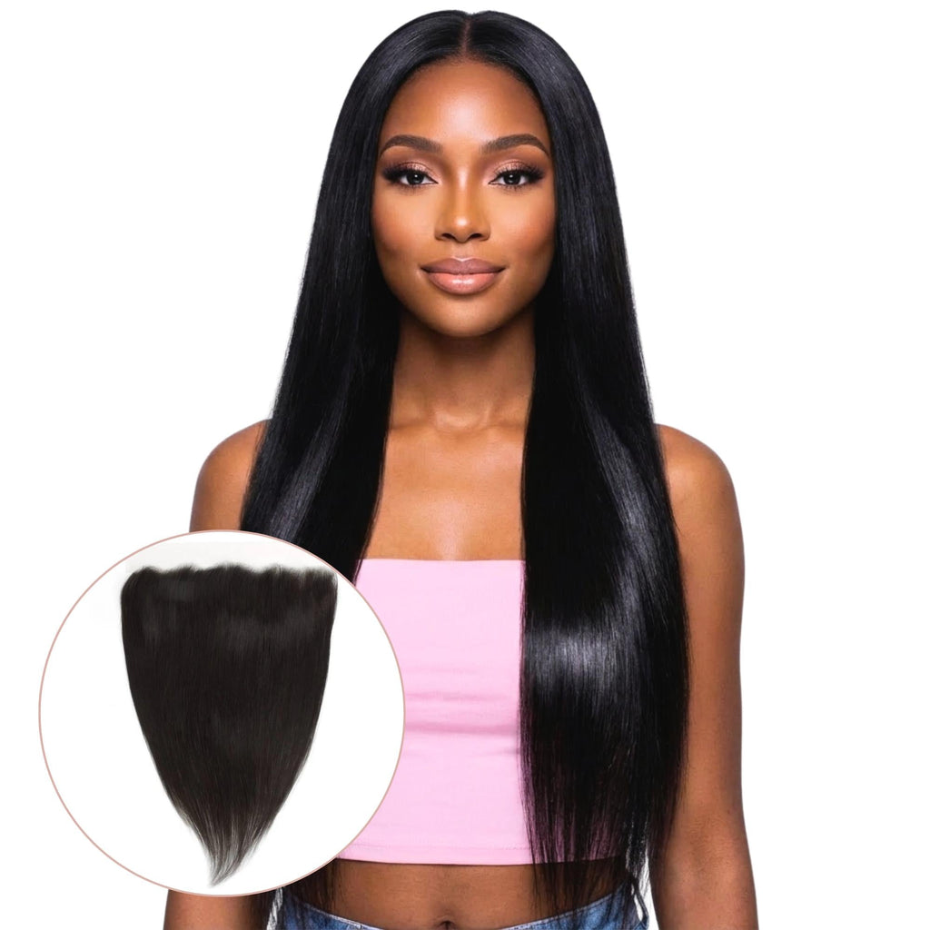 Brazilian Straight 13x4 Transparent Lace Human Hair Frontal by Private Label
