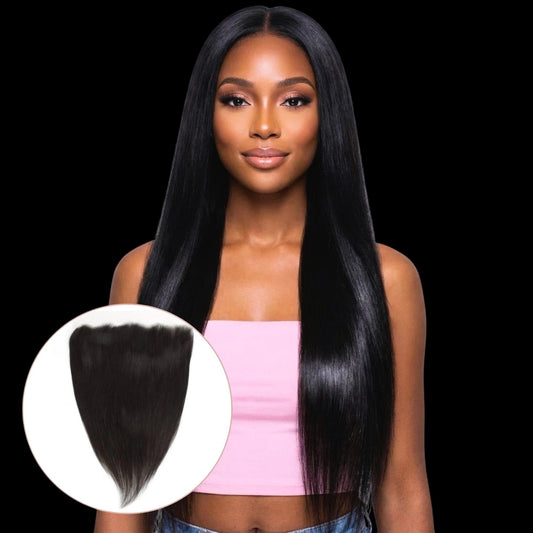Brazilian Straight 13x4 Transparent Lace Human Hair Frontal by Private Label