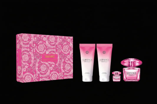 Bright Crystal Absolu By Versace For Women 4Pcs Set EDP Spray by perfumesandrea