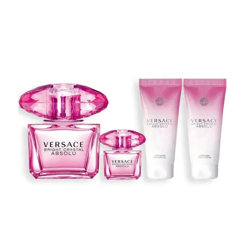 Bright Crystal Absolu By Versace For Women 4Pcs Set EDP Spray by perfumesandrea
