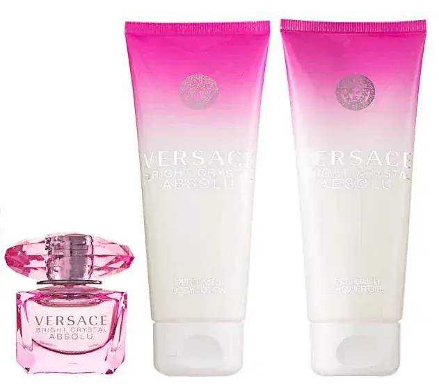 Bright Crystal Absolu By Versace For Women 4Pcs Set EDP Spray by perfumesandrea