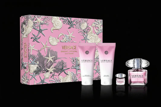 Bright Crystal By Versace For Women 4Pcs Set EDT Spray by perfumesandrea