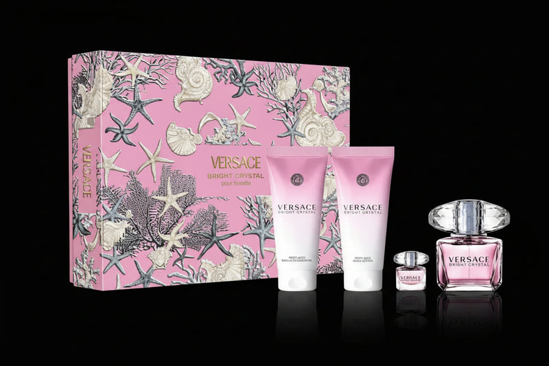 Bright Crystal By Versace For Women 4Pcs Set EDT Spray by perfumesandrea