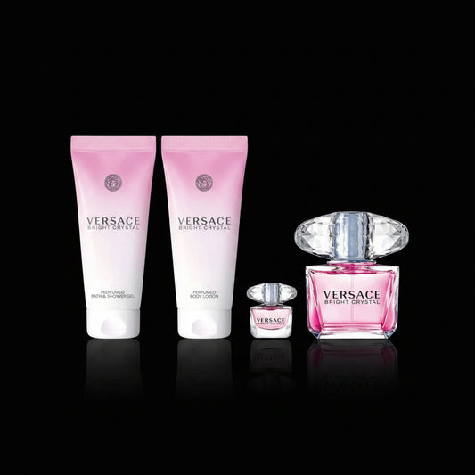 Bright Crystal By Versace For Women 4Pcs Set EDT Spray by perfumesandrea