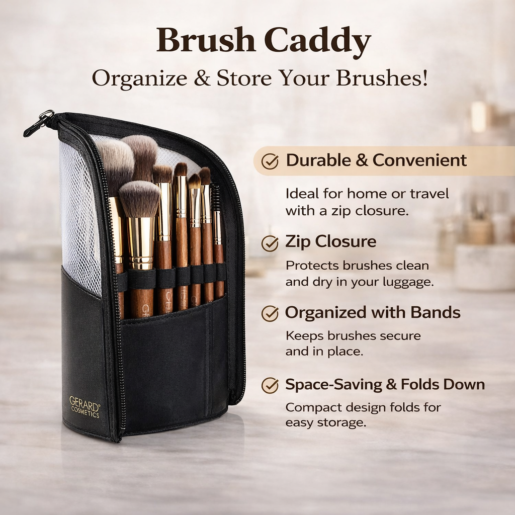 All-In-One Brush Caddy For Travel Or Home by Gerard Cosmetics