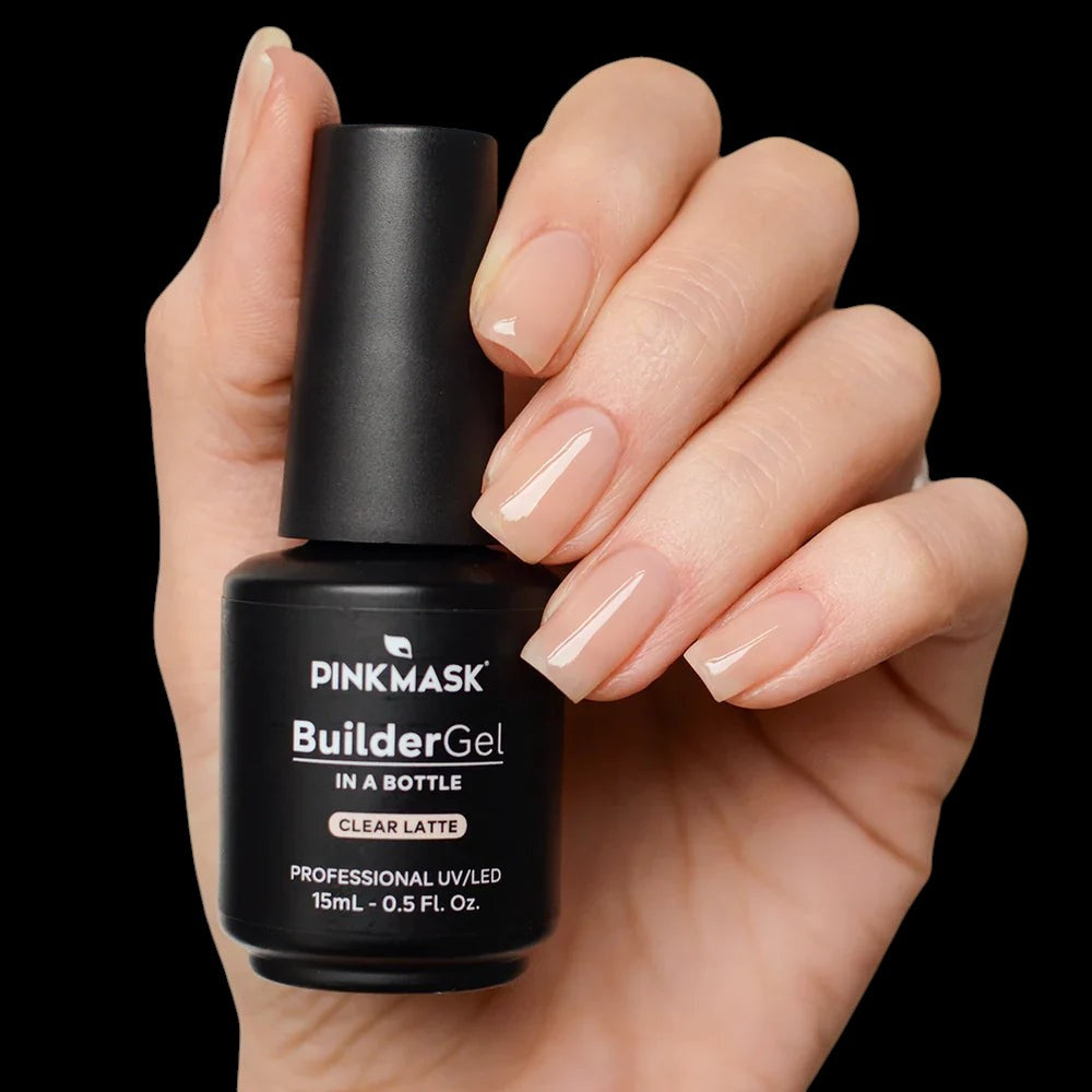 Pink Mask - Builder Gel Clear Latte, 15ml and 30g by kvadrat store