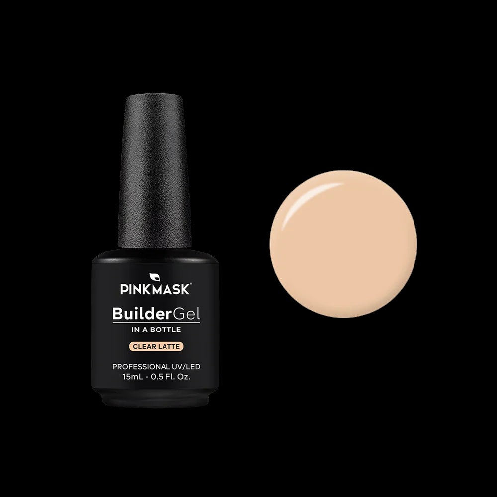 Pink Mask - Builder Gel Clear Latte, 15ml and 30g by kvadrat store