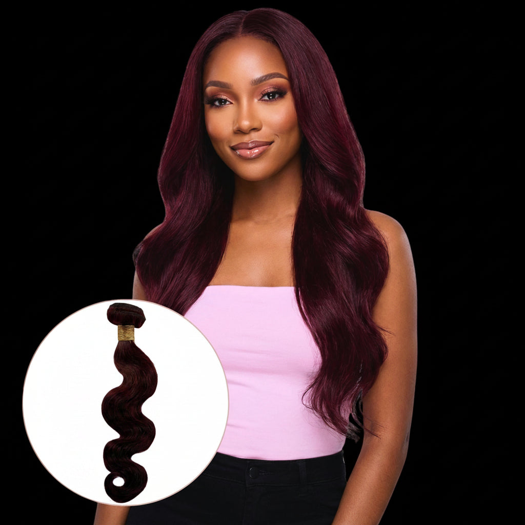 Burgundy Body Wave 100% Human Hair Bundles by Private Label
