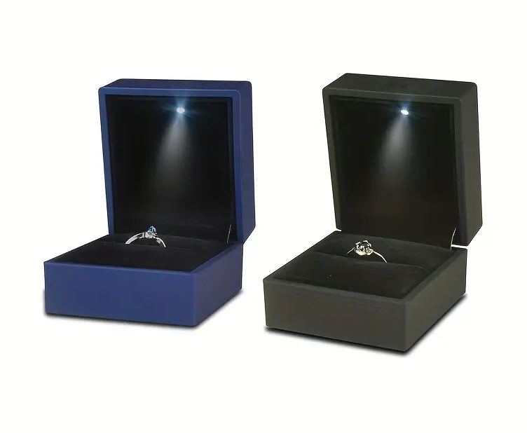 " Elegant LED Light Ring Box: Perfect for Engagement & Wedding Gifts - Keep Your Jewelry Safe & Secure! & Secure!" by V.I.P Digital Presence