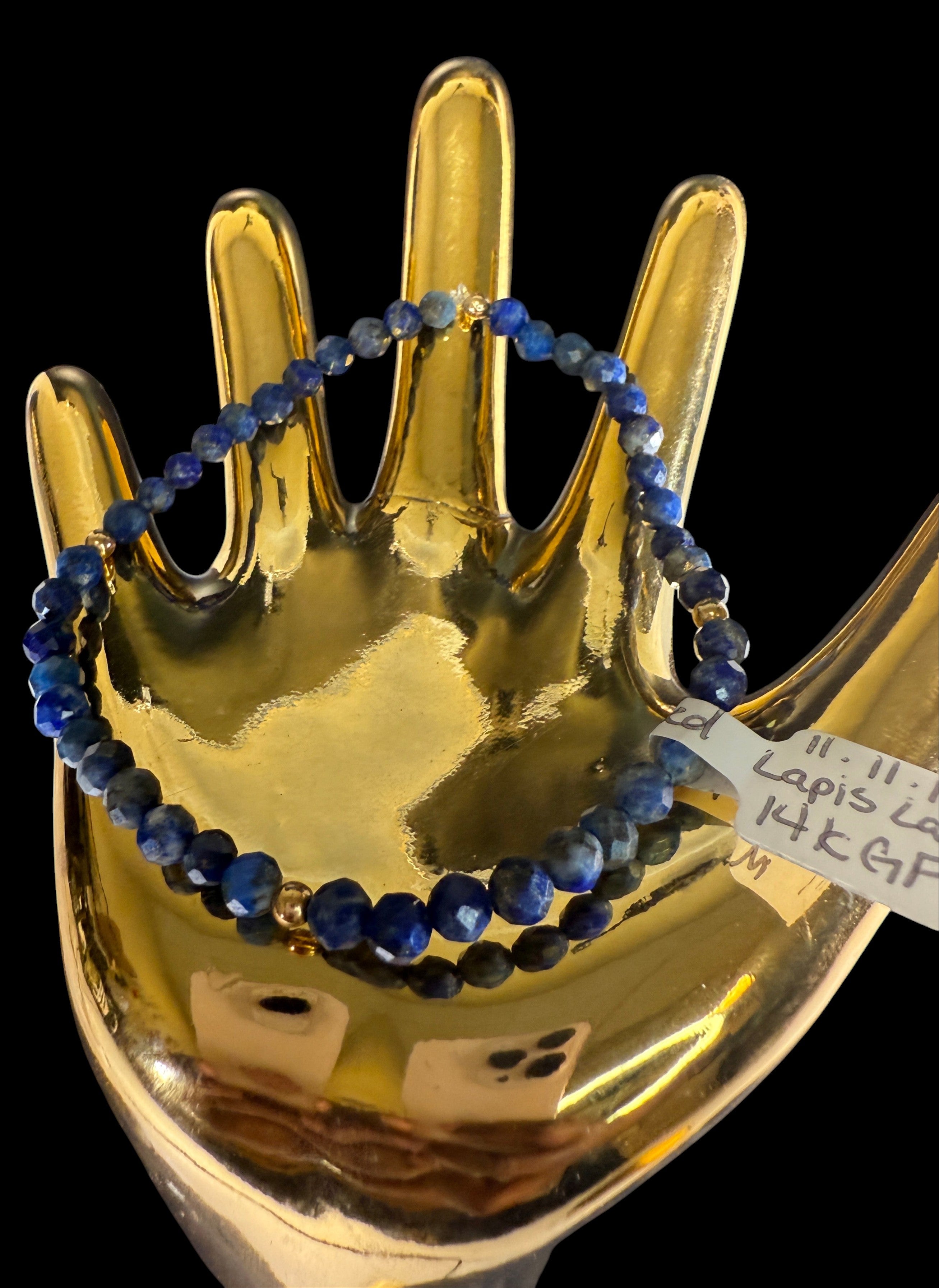 4mm Lapis Lazuli Bracelet 14KGF by The Good Shaman