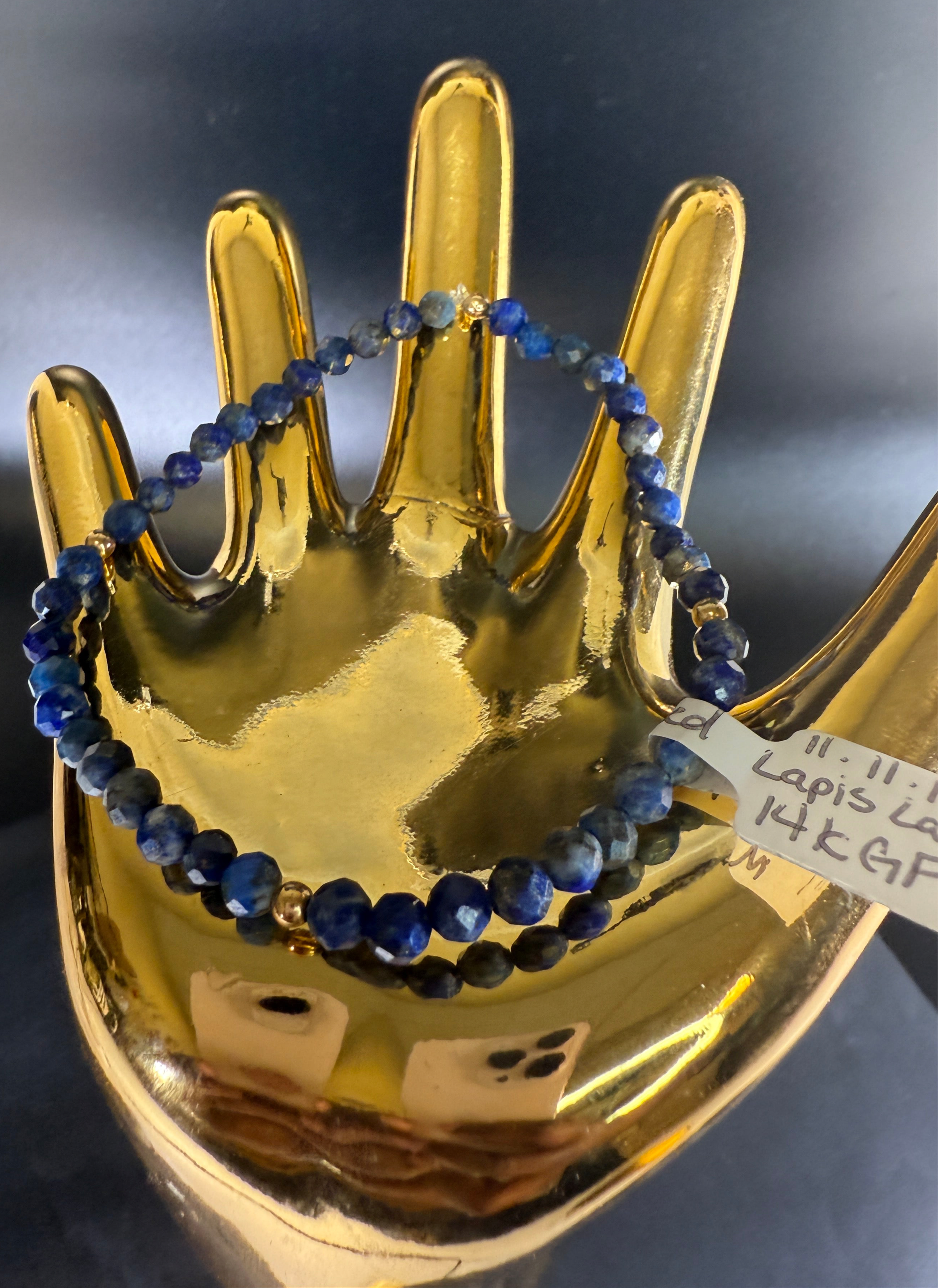 4mm Lapis Lazuli Bracelet 14KGF by The Good Shaman