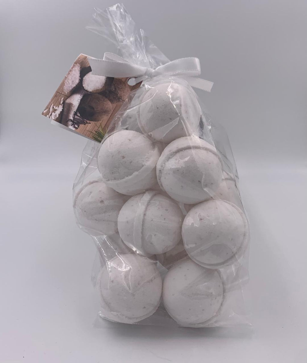 14 bath bombs 1 oz each (Coconut Vanilla) great for dry skin, ultra-moisturizing by Spa Pure
