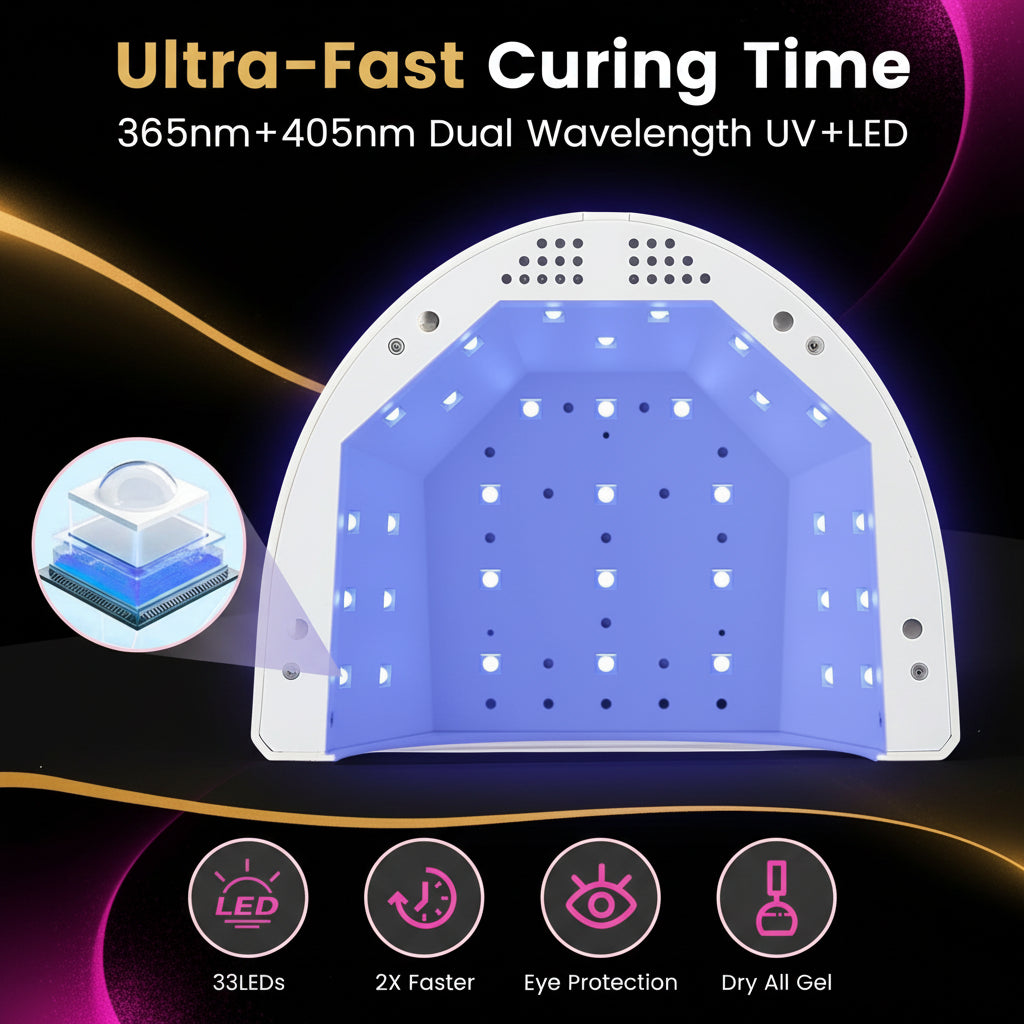 Glow™ Lite Nail Lamp - White - 48W Plug-in UV/LED by Lavinda
