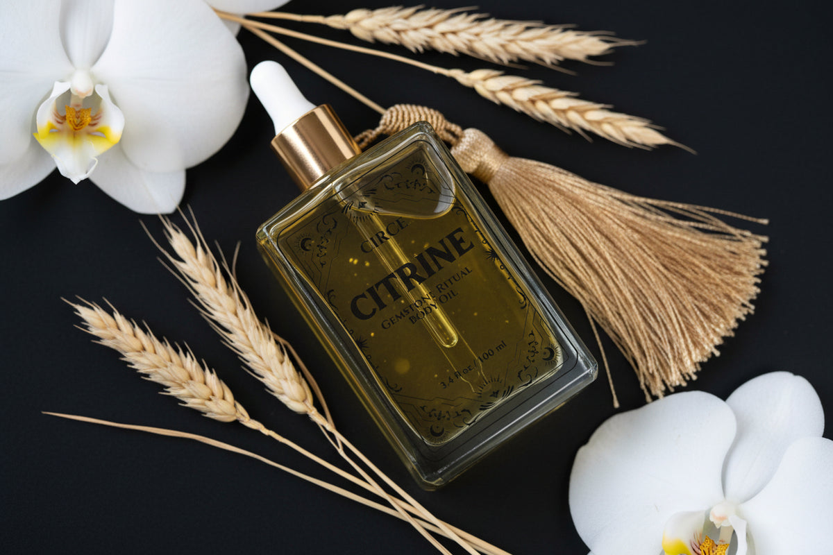 Citrine Body Oil – Abundance & Crystal Glow Ritual Oil by Circe Boutique