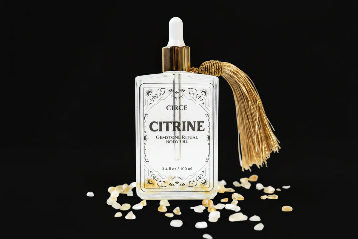 Citrine Body Oil – Abundance & Crystal Glow Ritual Oil by Circe Boutique