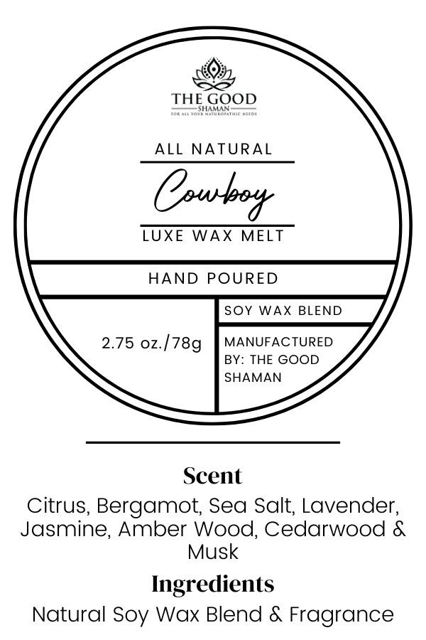Cowboy - Luxe Hand-Poured Natural Soy Wax Melts by The Good Shaman