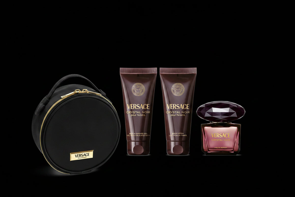 Crystal Noir By Versace For Women 4Pcs Set EDP Spray by perfumesandrea