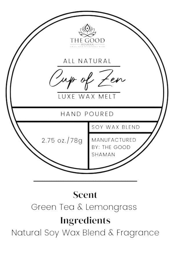 Cup of Zen - Luxe Hand-Poured Natural Soy Wax Melts by The Good Shaman